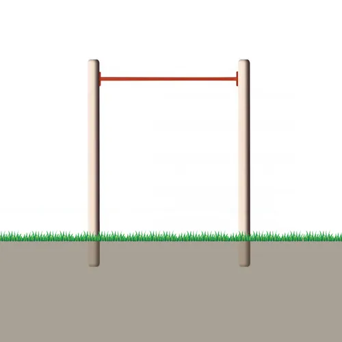 Gartenpirat Einzelreck ERR Kinder-Turnreck aus Holz - Outdoor Turnreck für Kinder von 3 bis 14 Jahren, extrem stabil und wetterfest, ideal für Klettern und Turnen im Garten.