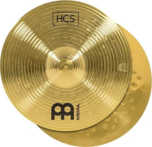 Meinl Cymbals HCS Hihat 13 Zoll – Schlagzeug Becken Paar - Becken – Robuste Messinglegierung für definierten Chick-Sound, ideal für Anfänger und Musikschulen.