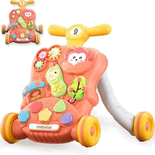 Twinky Baby Spiel- und Lauflernhilfe – Lauflernwagen mit einstellbarer Geschwindigkeit, abnehmbarem Spielbrett und spannenden Aktivitäten – Für Kinder von 12–36 Monaten