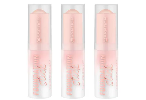 Essence Foundation FOUNDATION stick, 3-tlg., Cremig und leicht verblendbar, Matt-Finish, variable Deckkraft.
