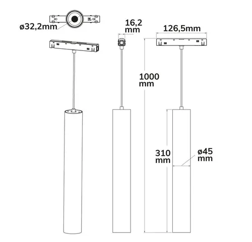 ISOLED Track48 Hängeleuchte Pipe 15W – Dimmbare LED-Lampe für flexibles Lichtdesign - Lichtsysteme: Die ISOLED Track48 Hängeleuchte Pipe bietet vielseitige Installationsmöglichkeiten und eine hohe Lichtqualität mit 950lm bei 4000K, ideal für Wohnräume und Esszimmer.