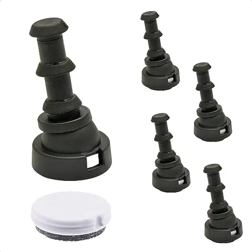 Wagner QuickClick® Stuhlgleiter wendbar Wollfilz + Kunststoff - 8tlg Set Gelenkgleiter zum Einstecken in Rundrohre - Duo - Innendurchmesser Ø 10 mm/Außendurchmesser Ø 14 mm - Made in DE - 15831900
