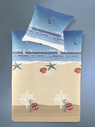 Irisette Seersucker Bettwäsche Calypso 8163-20 (135x200 cm + 80x80 cm)