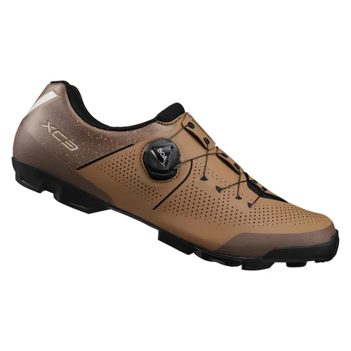 Shimano Mountainbike-Fahrradschuhe XC302 - Braun - Fahrradschuhe für Offroad-Fans mit nahtlos integriertem Oberschuh für optimale Passform und Stabilität. Ideal für XC-Racing und steile Trails, bietet das SPD-System eine verlustfreie Kraftübertragung.