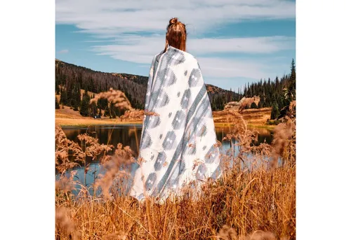 Wolldecke POLAR, Steppenwolle, Nachhaltige Wohndecke 130x200cm, Made in EU aus 100% Schurwolle