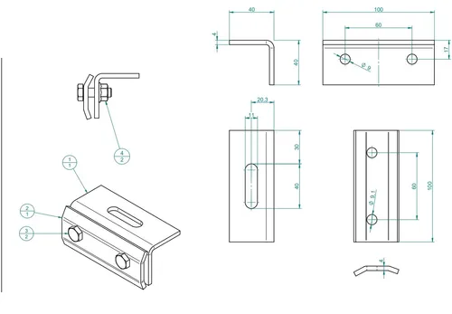 0% DE 50x A2 Dachfalzklemme Stehfalzdach Befestigung Edelstahl PV Photovoltaik W