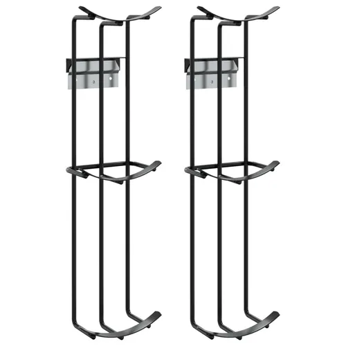vidaXL Fass-Hindernis-Halter 2 Stk. Schwarz Stahl von vidaXL