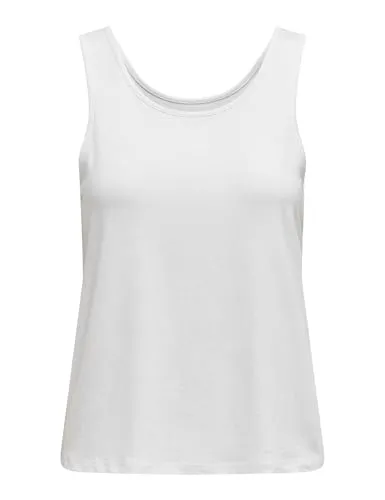 ONLY Damen Onlmoster S/L Tank Top JRS, Weiß, M