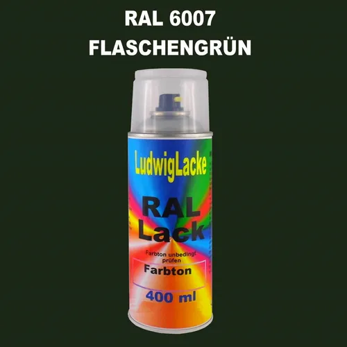 Ral Spraydose 6007 Flaschengrün 400ml glänzend Buntlack Decolack Lackspray