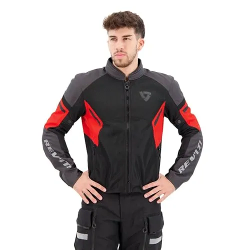 Revit GT-R Air 3 Motorrad Textiljacke, schwarz/rot, M