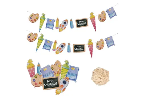 PAPIERDRACHEN Girlande Girlande zur Einschulung - in verschiedenen Designs erhältlich