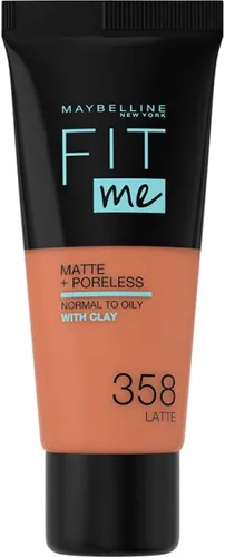 Maybelline Fit Me! Matte + Poreless Make-Up Nr. 358 Latte Foundation 30ml Flüssige Foundation