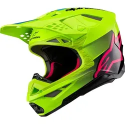 Alpinestars Supertech S-M10 Unite, Motocrosshelm - Neon-Gelb/Schwarz/Pink - L