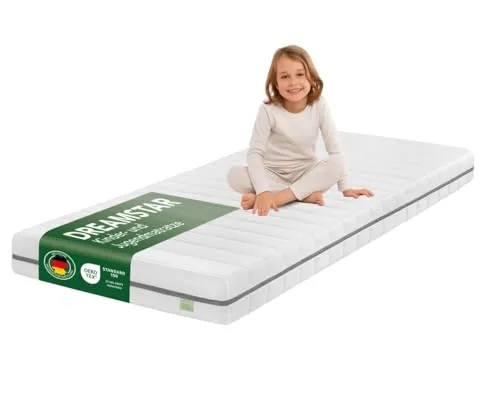 Produktbild DREAMSTAR Ergo Kids Junior Kindermatratze 120x200 cm | Öko-TEX® | waschbarer Bezug