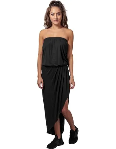 Urban Classics Damenkleid aus Viskose, sommerliches Bandeau-Kleid für Frauen mit luftigem Stoff, trägerloses Kleid, Größen von XS bis 5XL