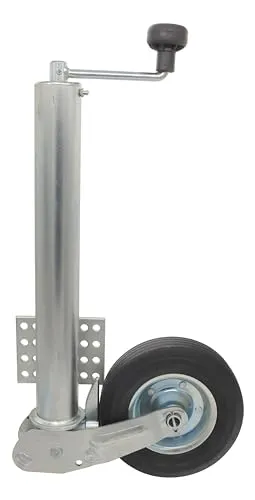 Winterhoff Automatik Stützrad 60mm 300kg Stützlast Flacher Flansch am Rohr Anhänger Trailer 1860664