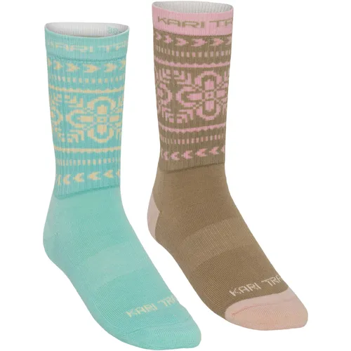 Kari Traa Damen Puffin 2er Pack Socken (Größe 40 , tuerkis)