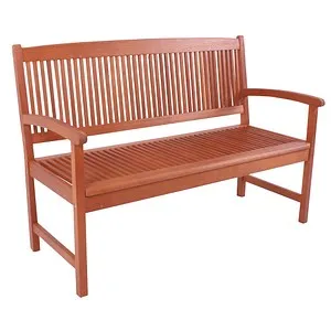 Garden-Pleasure Gartenbank STOCKHOLM, 2-Sitzer, wetterfest - Hochwertige 2-Sitzer Gartenbank aus geöltem Eukalyptusholz, wetterfest und belastbar bis 190 kg. Ideal für entspannte Stunden im Garten!