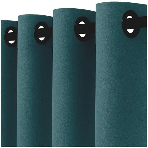 heimtexland Filz Thermovorhang 245x135 cm - Blickdicht & Isolierend - Der blickdichte Filzvorhang sorgt für optimale Abdunkelung und schützt vor Kälte und Zugluft. Ideal für Schlafzimmer und Arbeitszimmer – energiesparend und schalldämpfend. Pflegeleicht mit stabilen Ösen, 100% Polyester.