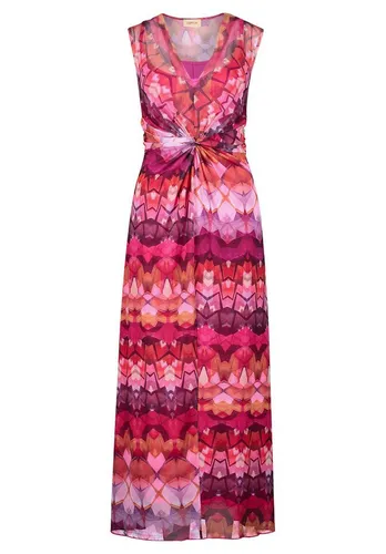 Cartoon Damen Midikleid ohne Arm 40, Rosé/Lilac - Freizeitkleider für Damen, figurnahes Design mit Wasserfall-Ausschnitt für einen femininen Look, ideal für warme Tage.