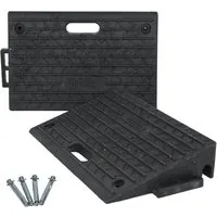 TRUTZHOLM Auffahrrampe Bordsteinrampe 50x32x10cm - Set aus 2 Gummi Rampen - Auffahrrampen für barrierefreies Fahren, hohe Tragkraft von bis zu 2t, ideal für Autos und Outdoor-Anwendungen.