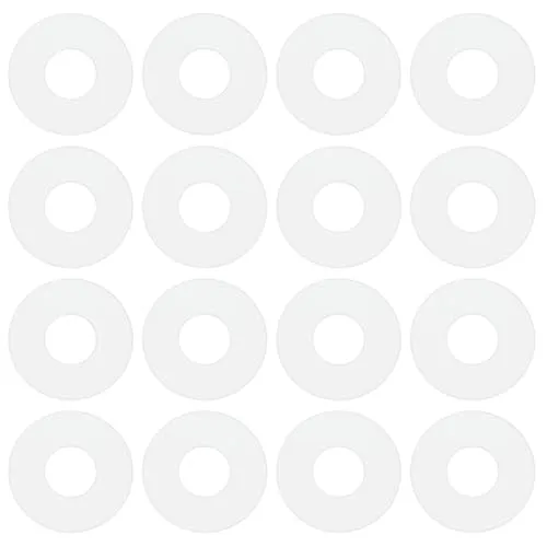 ECSiNG 100 Stück Nylon-Flachscheiben M5 Nylon-Unterlegscheiben Transparente Flachscheibe für Wasserleitung Wasserschlauch Und Ventile 5,3 Mm Innendurchmesser 12 Mm Außendurchmesser 0,5 Mm Dicke