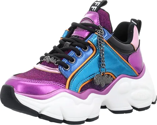 Buffalo Binary Glam Sneaker Mehrfarbig - Moderne, vegane Sneaker von Buffalo in purble blue metallic – ideal für stilbewusste Frauen, die Komfort und Nachhaltigkeit schätzen.