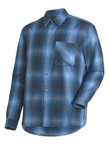 Maier Sports Claas Hemd Gr 56 blau - Schnelltrocknendes Outdoorhemd in Blau mit Karo-Muster, ideal für Wanderungen. Hergestellt aus 85% Polyester und 15% Viskose für optimalen Tragekomfort. Entdecken Sie weitere Angebote von Maier Sports!