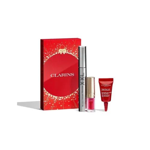 CLARINS Wonder Volume Mascara Geschenkset – Volumen & Pflege - Entdecken Sie das CLARINS Wonder Volume Mascara Geschenkset für intensives Volumen und Pflege! Enthält die Wonder Volume Mascara XXL und den beliebten Lip Comfort Oil für strahlende Augen und Lippen.