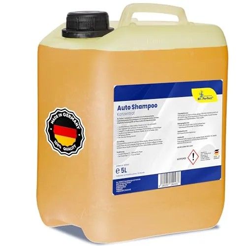 Mr. Perfect – Autoshampoo Konzentrat im praktischen 5L Kanister | Autoshampoo für Hochdruckreiniger und Waschanlagen | Autoreiniger mit Abperleffekt