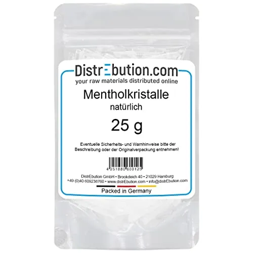 Mentholkristalle aus 100% Minzöl 25g Sauna Aufguss reines Menthol intensiv und wohltuend