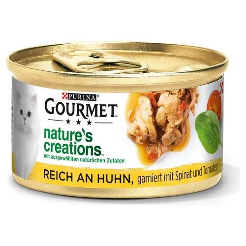 Gourmet Natures Creations reich an Huhn 85 g, Katzenfutter, UVP 1,29 EUR, NEU
