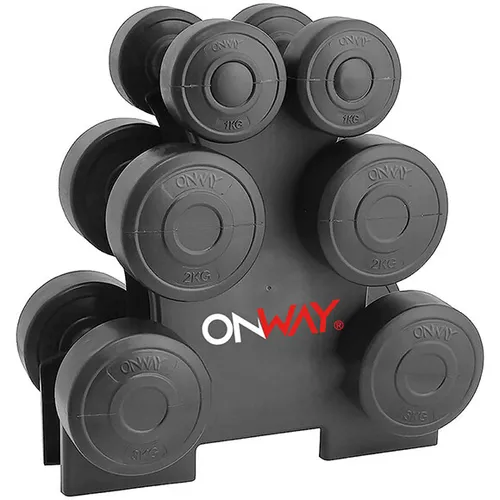 Black Deal: OnWay Fitness Hantel Training Set mit Hantelständer OW1108S