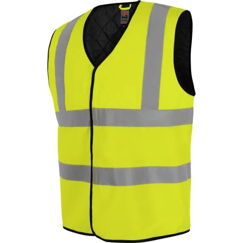 WÜRTH MODYF Kühlweste HiVis – Kühlende Warnweste für heiße Arbeitstage - Sicherheitswesten mit bis zu 8 Stunden Kühlkomfort und hochsichtbaren Eigenschaften für optimale Sicherheit bei der Arbeit.