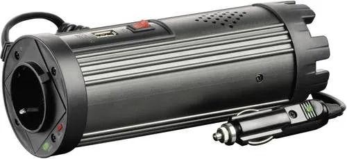 VOLTCRAFT Wandler MSW 150-12-G - 150 W Spannungswandler für Getränkehalter - Spannungswandler für 12 V DC auf 230 V AC, ideal für unterwegs. Mit 150 W Dauerleistung und zusätzlichem USB-Ausgang für maximale Flexibilität.