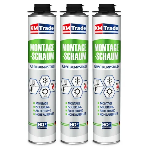 Montageschaum Bauschaum Pistolenschaum 3 x 750 ml hohe Qualität