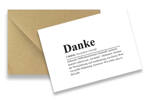 Friendly Fox 12 Danke Karten, DIN A6 Dankeskarte + Umschlag, Postkarten Danke