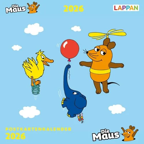 Der Kalender mit der Maus - Postkartenkalender 2026: 53 Postkarten zum Sammeln und Verschicken | Für kleine und große Maus-Fans