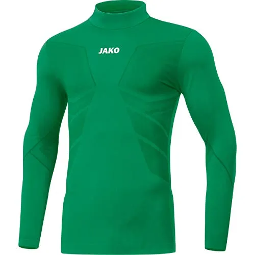 JAKO Herren Turtleneck Comfort 2.0 - Sportgrün, Größe L - Trainingsbekleidung mit nahtlosem Design für höchsten Tragekomfort, geruchsabweisend und ideal für sportliche Aktivitäten.