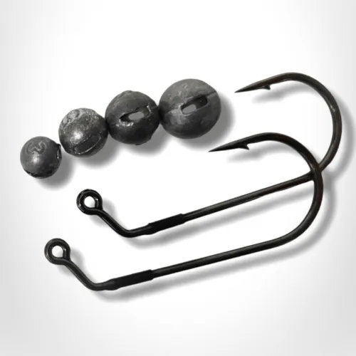 Pikecraft The Jig Rig - 2 Hooks 4 weight - 2 Angelhaken + 4 Gewichte, Jighaken