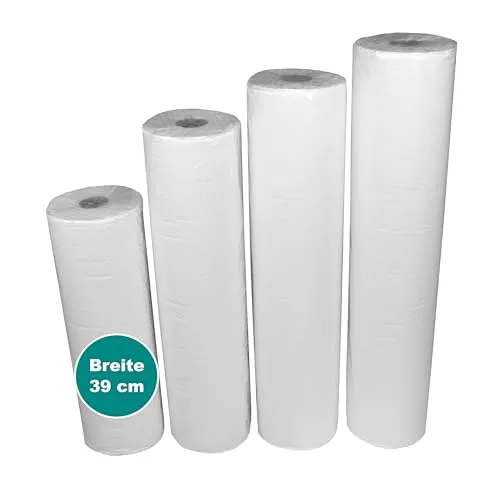 Ärzterollen/Ärztekrepp | 39 cm breit | weich und saugfähig | 2-lagig | Zellstoff | 50 Meter Länge | 139 Abrisse | Lieferumfang: 9 Rollen im Karton 9