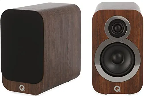 Q Acoustics Regallautsprecher Q 3010i Walnuss - Paar - - Regal-Lautsprecher mit hervorragendem Klang und elegantem Walnuss-Finish, ideal für Musikliebhaber und Heimkino-Enthusiasten.