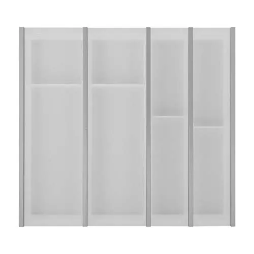 NINKA CUISIO Besteckeinsatz für TANDEMBOX KB 600 - Hochwertiger Küchenschubladeneinsatz aus weißem Kunststoff, ideal zur optimalen Organisation von Besteck mit flexiblen Trennwänden und vormontierten Sets für einfache Montage.
