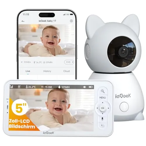 ieGeek 2K Babyphone mit 5