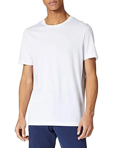 camel active Herren Basic Kurzarm T-Shirt - Weiß, Regular Fit - Hochwertiges T-Shirt für Herren aus 95% biologischer Baumwolle, atmungsaktiv und pflegeleicht, ideal für Alltag und Freizeit.