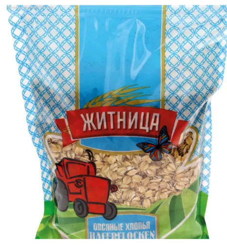 Житница Haferflocken 500 g – Vollkornflocken ohne Zucker, reich an Eiweiß & Ball