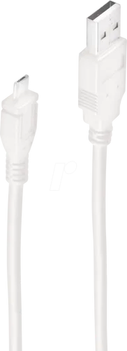SHVP 77180-W - USB 2.0 Kabel, A Stecker auf Micro B Stecker, 0,5 m