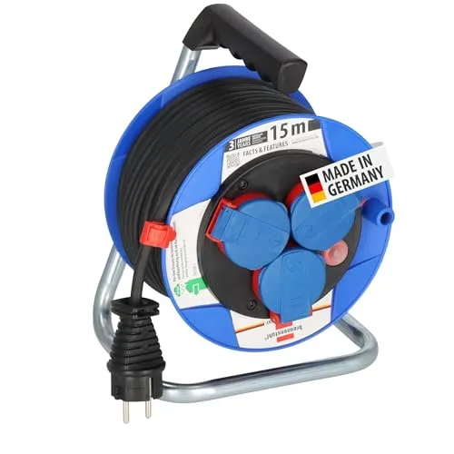 Brennenstuhl 1072210 Kabeltrommel 15.00 m Schwarz in blau von brennenstuhl