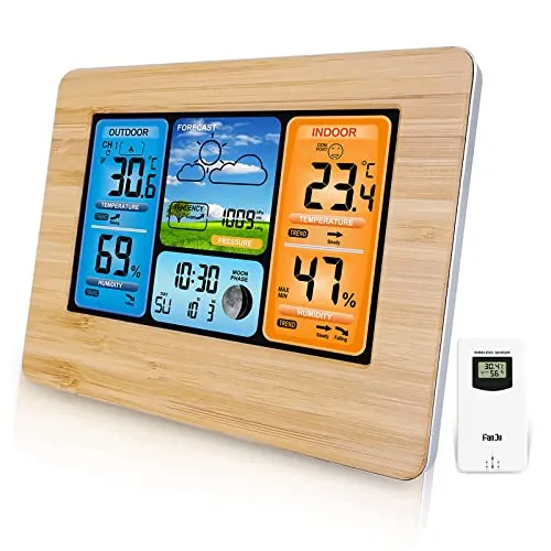 AOZBZ Digitale Funkwetterstation mit Außensensor