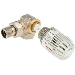 tecuro Kombi-Set Thermostatkopf K mit Nullstellung und Ventilunterteil V-exact II, DN 15